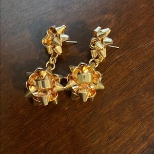 Gold Bow Earrings